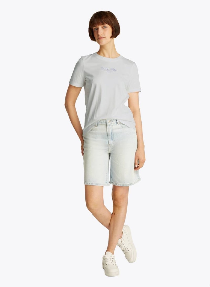 تومي هيلفيغر تيشيرت بشعار ورقبة دائرية - Image 3